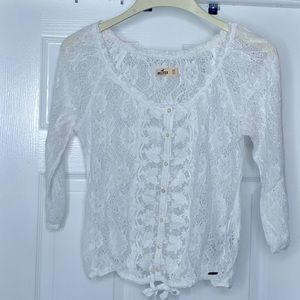 Hollister XS lace shirt
